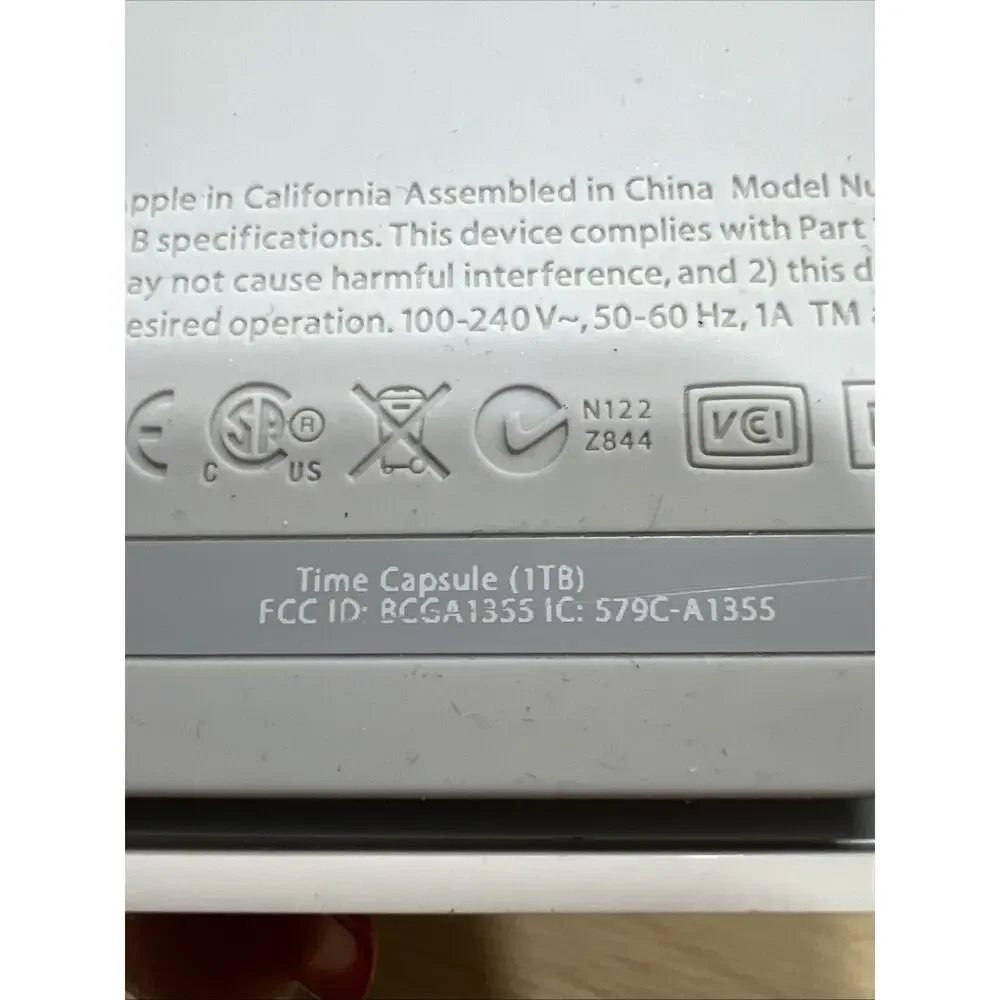 Apple Time Capsule 1TB A1355 - With Power Cord Included